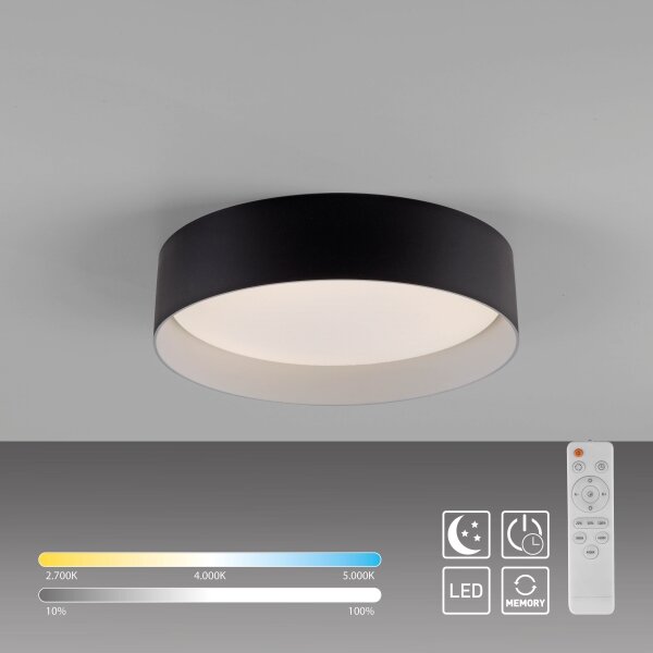 Schöner Wohnen 14593-18 -LED димируемо таванно осветително тяло TAVOLI LED/10W/230V черно + с дистанционно управление