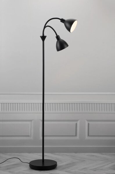 Nordlux - Подова лампа RAY 2xE14/25W/230V черна