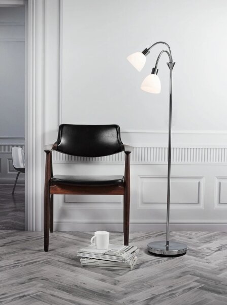Nordlux - Подова лампа RAY 2xE14/25W/230V лъскав хром