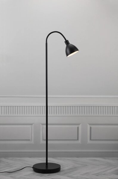 Nordlux - Подова лампа RAY 1xE14/25W/230V черна 153,5 см