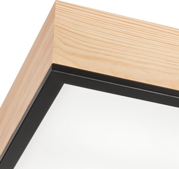 Плафон NATURAL SQUARE 4xE27/15W/230V 39x39 см бор/черен