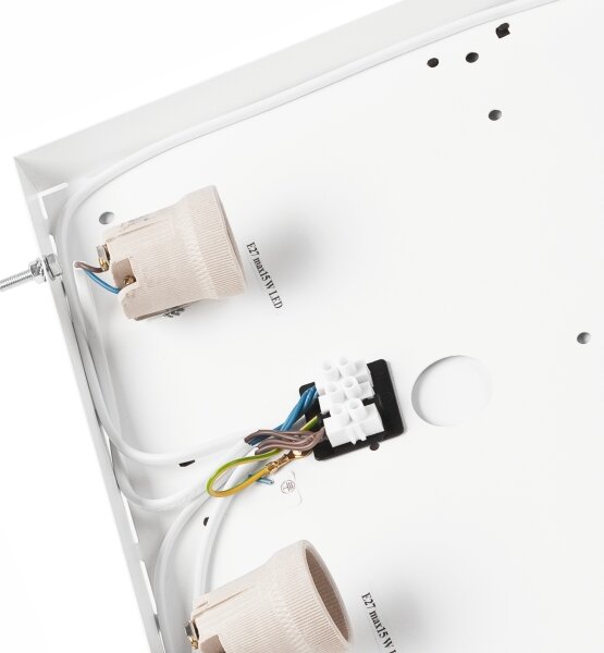 Плафон NATURAL SQUARE 4xE27/15W/230V 39x39 см бор/бял