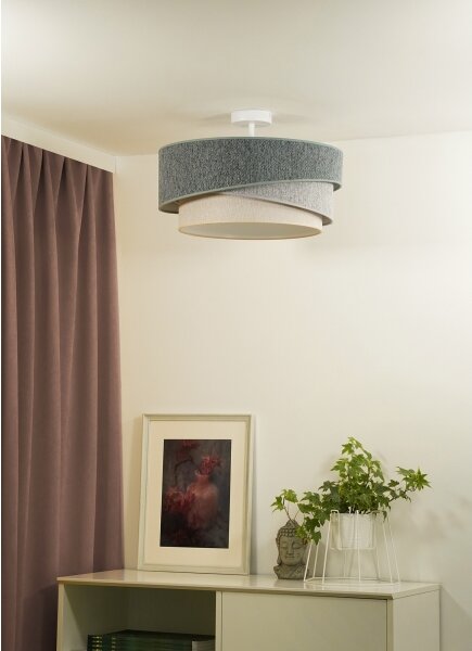 Duolla-Полилей за повърхностен монтаж KOBO ECO REC. 1xE27/15W/230V Ø 45 см зелен/сив/кремав