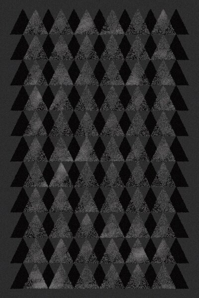 Черен килим Престиж на триъгълници - 140/195