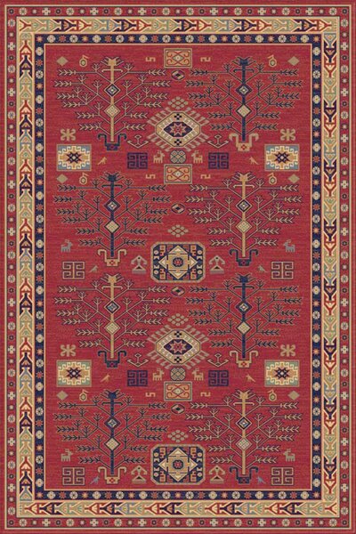 Червен вълнен килим Асториа - 240/340