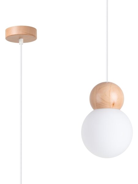 Sollux SL.1390 - Полилей на кабел PEKKA 1xG9/8W/230V бял