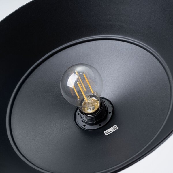 Sollux SL.1322 - Пендел FANO 1xE27/15W/230V Ø 34 см черен