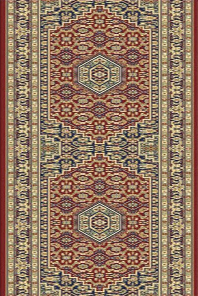 Персийски килим Атлас в червено - 90/250