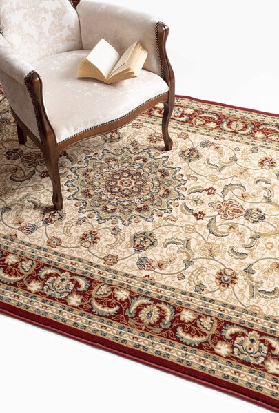 Персийски килим Атлас с червена рамка - 160/230
