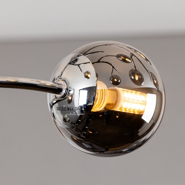 Brilagi - LED повърхностно монтиран полилей MISTEL 15xG9/3W/230V черен хром/опушено