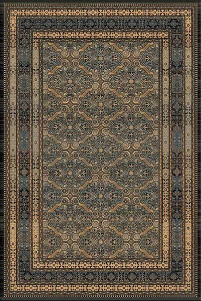 Персийски вълнен килим Антик в синьо и зелено - 160/230