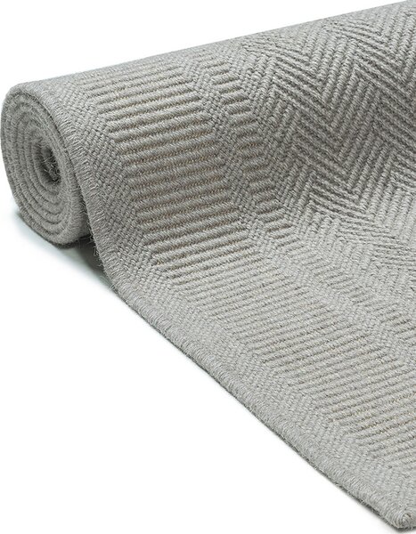 Сив вълнен килим Лана с рамка - 60/110