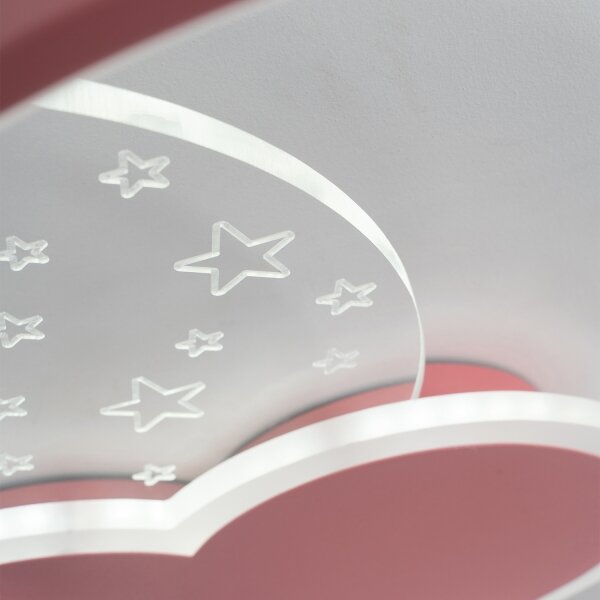 Brilagi - LED детско таванно осветително тяло LOVE LED/48W/230V 3000/4500/6000K розово
