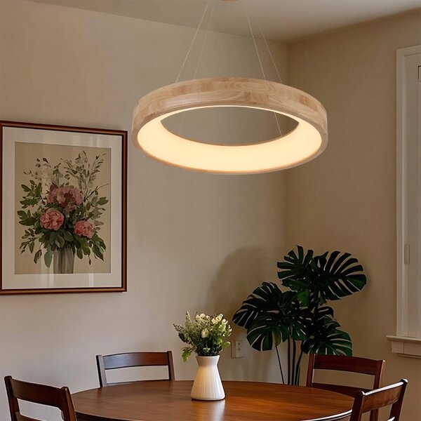Brilagi - LED полилей на кабел FALCON WOOD LED/40W/230V 3000/4000/6000K 60 см дърво