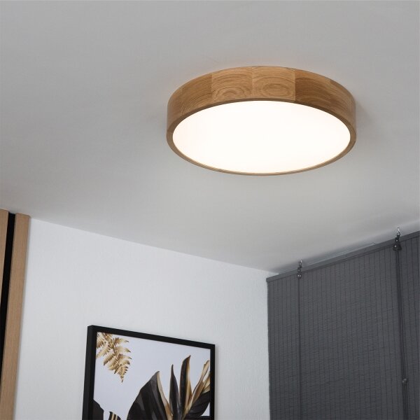 Brilagi - LED таванно осветително тяло CARVALHO LED/36W/230V, дъб, диаметър 47,5 см