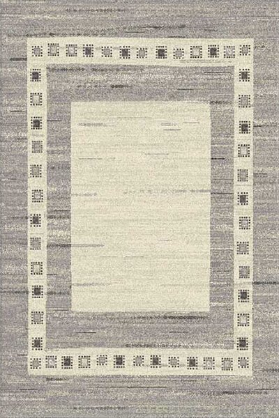 Вълнен килим Прима с рамка на квадрати - 133/195