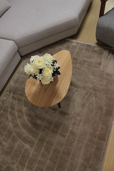 Супер мек бежов килим Home office овали - 200/250