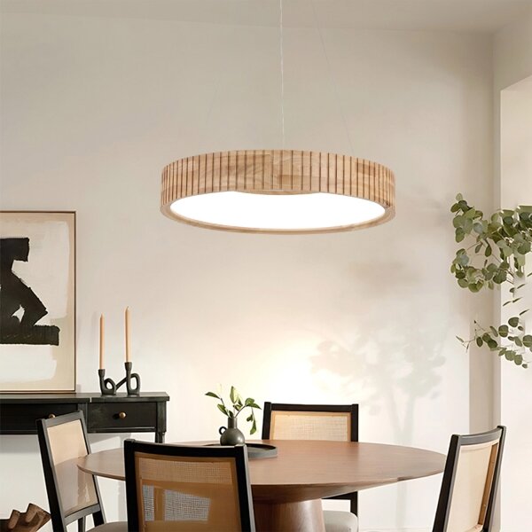 Brilagi - LED полилей на кабел FALCON WOOD MODERN LED/30W/230V, Ø 45 см, дърво