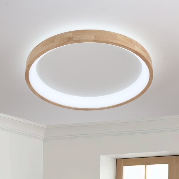 Brilagi-LED Дървен LED плафон FALCON WOOD LED/60W/230V 3000/4000/6000K 80 см