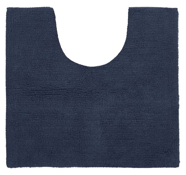 Тъмно синя постелка за баня 50x45 cm Riva - Tiseco Home Studio