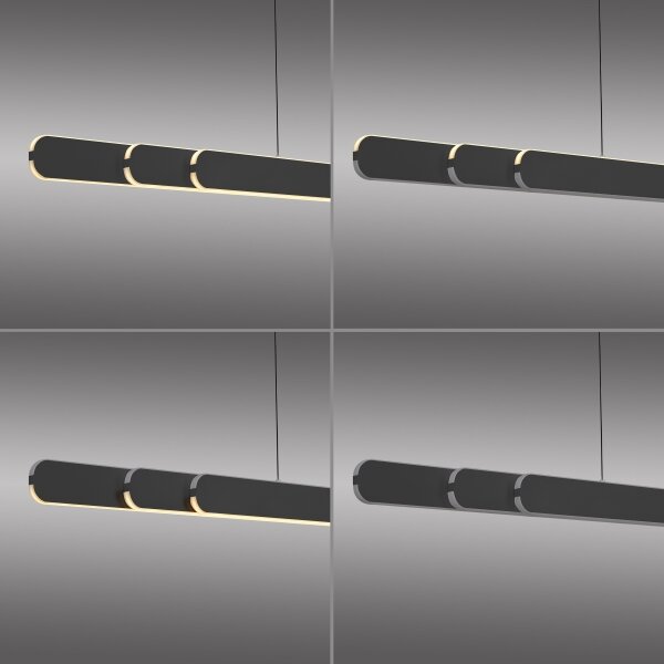 Schöner Wohnen 12577-18 - димируема LED висяща лампа на шнур ADRIANA 2xLED/24W/230V черна