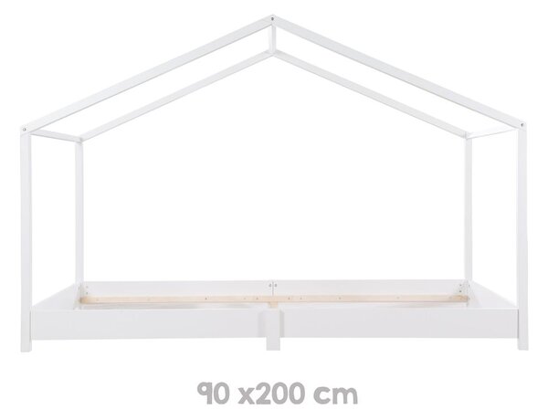 Бяло детско легло тип къща 90x200 cm Montessori – Roba