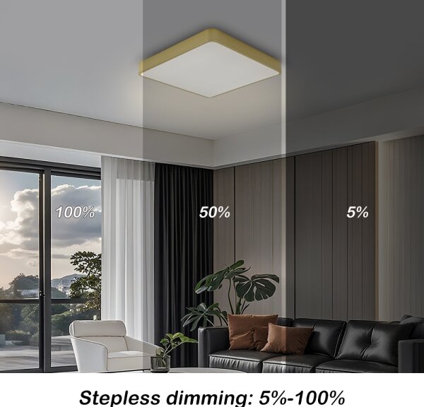 Brilagi-LED димируемо таванно осветително тяло POOL LED/36W/230V 3000-6000K 40x40 см златисто+ДУ