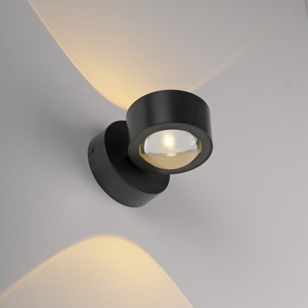 Schöner Wohnen 19331-18 - LED стенно осветително тяло CHIA 2xLED/2W/230V черно