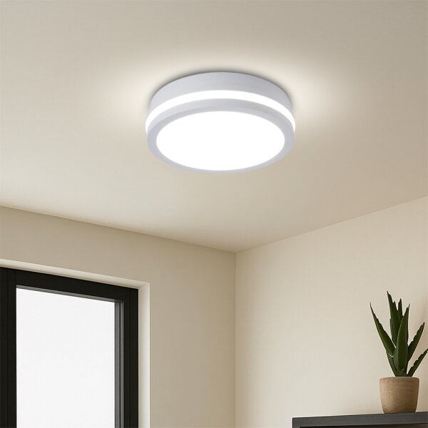 Brilagi - LED външно таванно осветително тяло BENE LED/18W/230V Ø 21,5 см бяло IP54