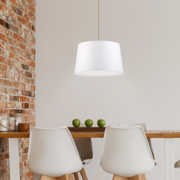 Полилей на кабел AIDA, 1xE27/60W/230V, Ø 35 cm, дъб/кафяв/бял