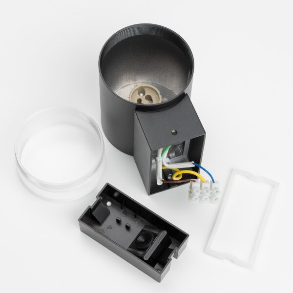 Brilagi - LED RGBW външно стеново осветително тяло MATERA 1xGU10/4,8W/230V черно IP54
