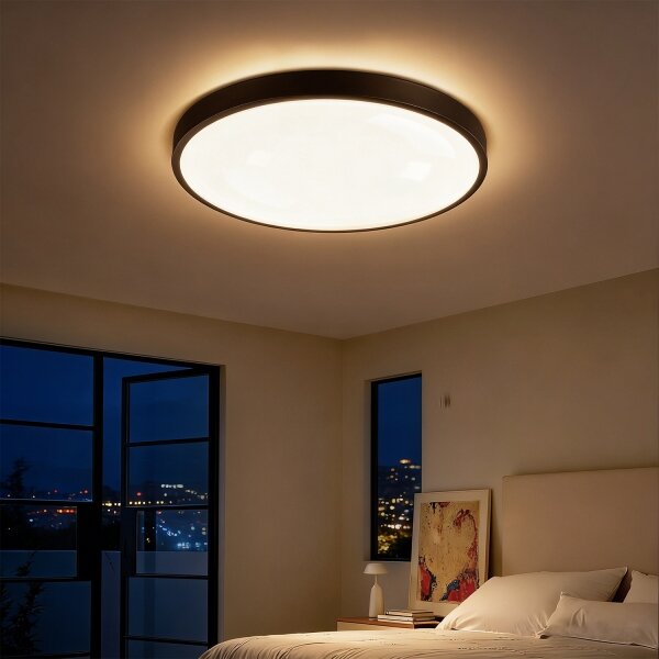 Brilagi - LED димируемо осветително тяло GLASS POOL DOUBLE LED/60W/230V 50 cm черно + дистанционно управление