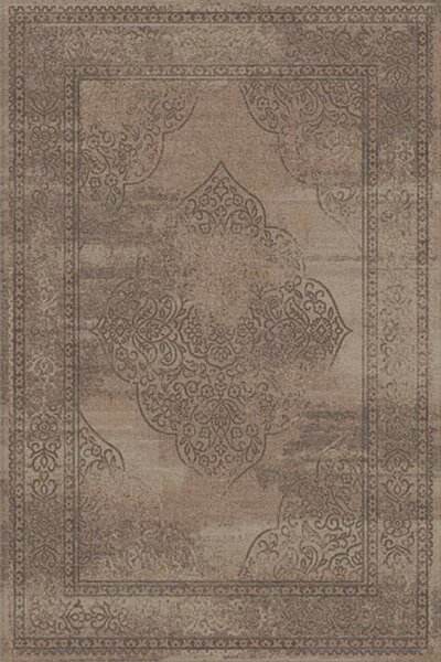 Килим Сатен винтидж дизайн тъмнокафяв - 120/160