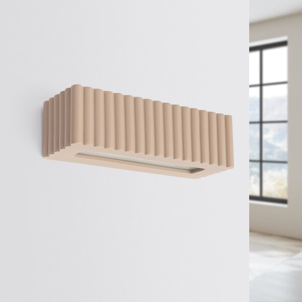 Sollux SL.1887 - Стенно осветително тяло RIGATA 1xE27/15W/230V керамика/таупе