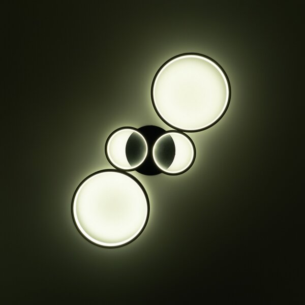 Brilagi - димируем LED плафон RINGO LED/34W/230V черен + дистанционно