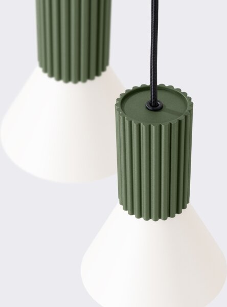 Sollux SL.1873 - Полилей на кабел ESTRIA 3xE14/10W/230V Ø 30 см зелен