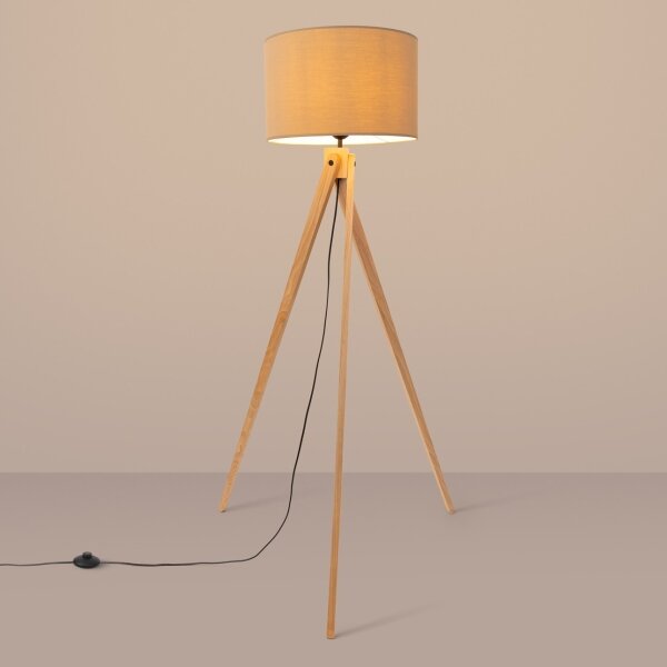 Sollux SL.1905 - Подова лампа NATT 1xE27/15W/230V таупе