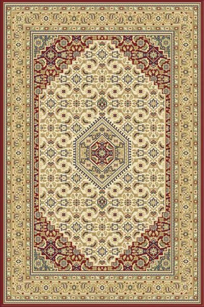 Персийски килим Атлас в бежово и червено - 120/170