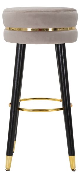 Светлосив тапициран бар стол (височина на седалката 74 cm) Paris – Mauro Ferretti