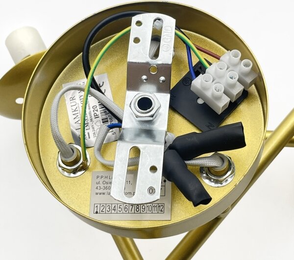 Brilagi - Повърхностно монтиран полилей MALIVA 3xE14/15W/230V златист/бял