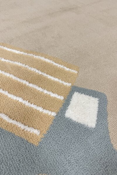 Кръгъл детски килим Pastel с колички - 140/140