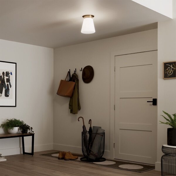 Kichler KL-ALBERS-F-T-CPZ - таванно осветително тяло ALBERS 1xE27/40W/230V, диаметър 21,6 см, бронзово