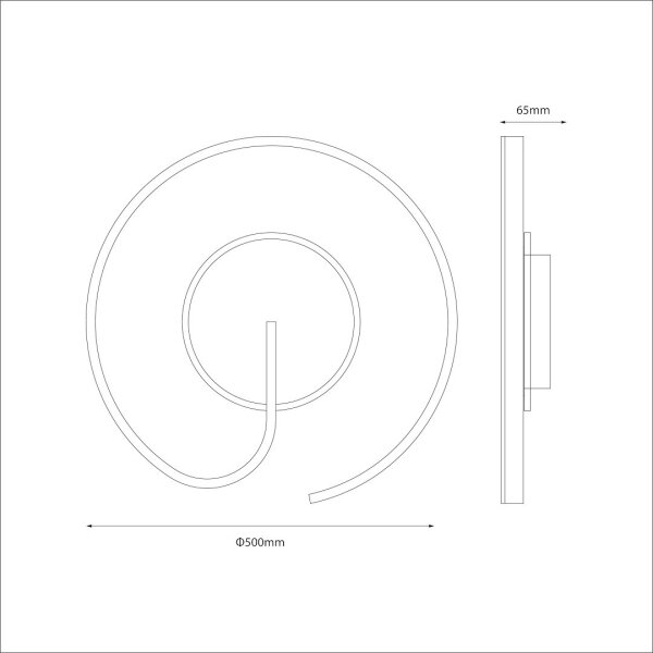 LED таванно осветително тяло LORENZO LED/22W/230V Ø 50 см, златно