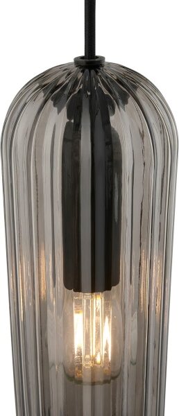 Nordlux - Полилей на кабел MIELLA 3xE27/25W/230V черен/опушен