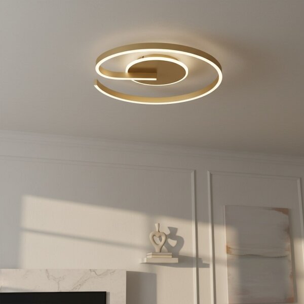 LED таванно осветително тяло LORENZO LED/22W/230V Ø 50 см, златно