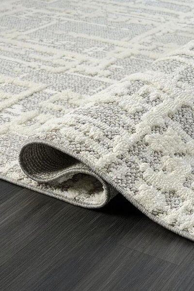 Супер мек структуриран килим Wool в бежово - 160/230