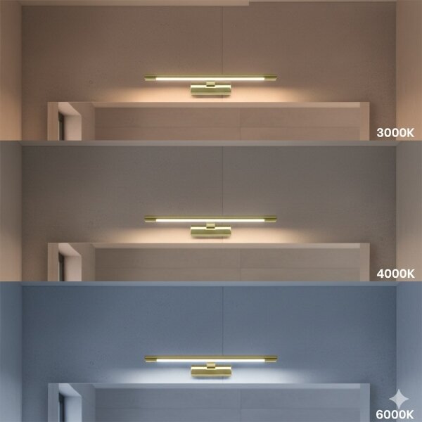 LED осветление за огледало за баня KLIMT LED/8W/230V 3000/4000/6000K 40 cm IP44 златисто