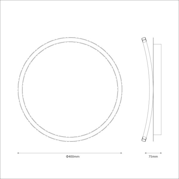 LED плафон CALI LED/30W/230V Ø 40 см черен