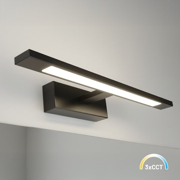 LED осветление за огледало за баня KLIMT LED/8W/230V 3000/4000/6000K 40 см IP44 черно