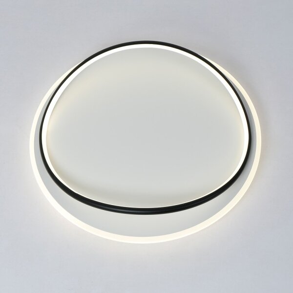 Таванно LED осветително тяло HALO, 38W, 230V, Ø 50 см, черно